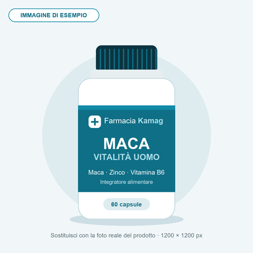 Maca Vitalità Uomo · Maca, Zinco e Vitamina B6 · 60 capsule